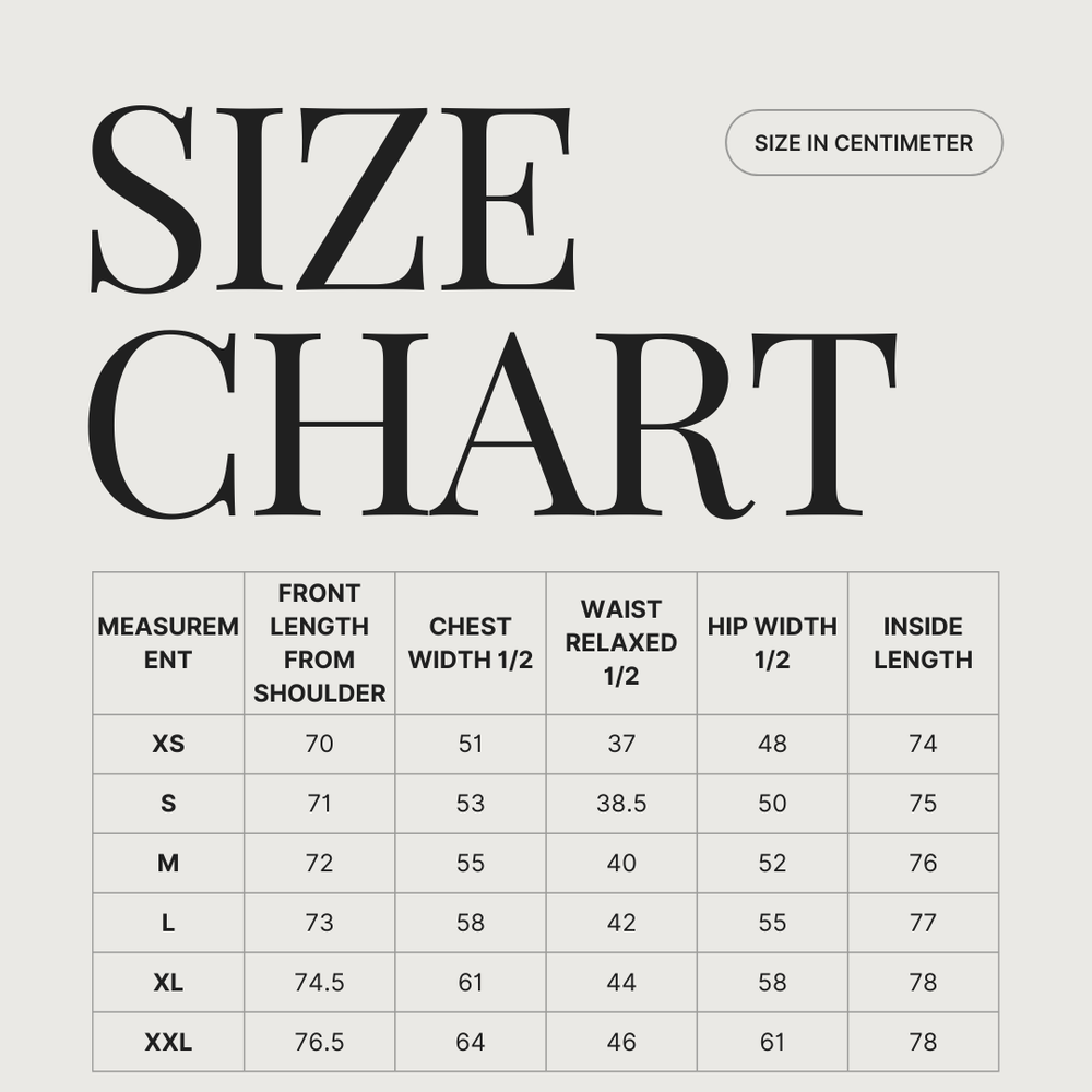 MISTRAL size guide