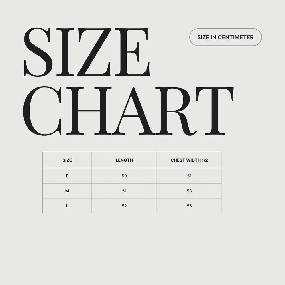 OLIVEA size guide