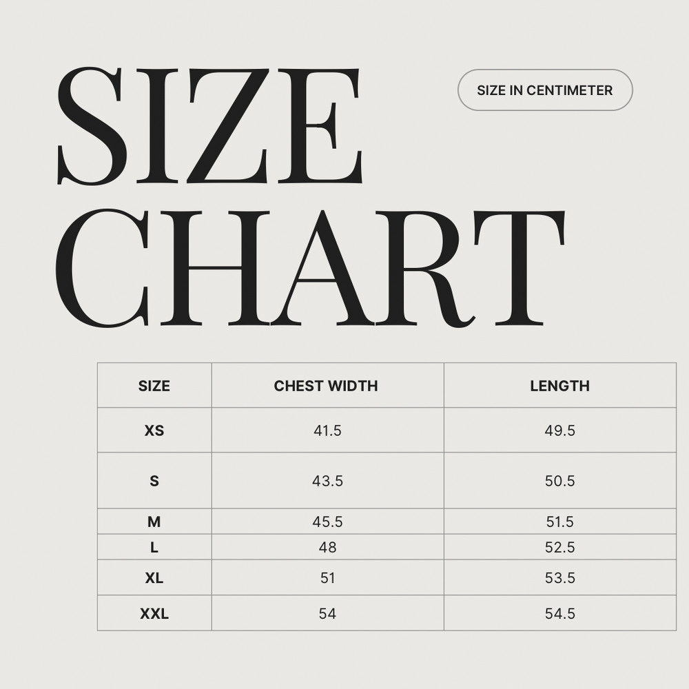 ONYX size guide