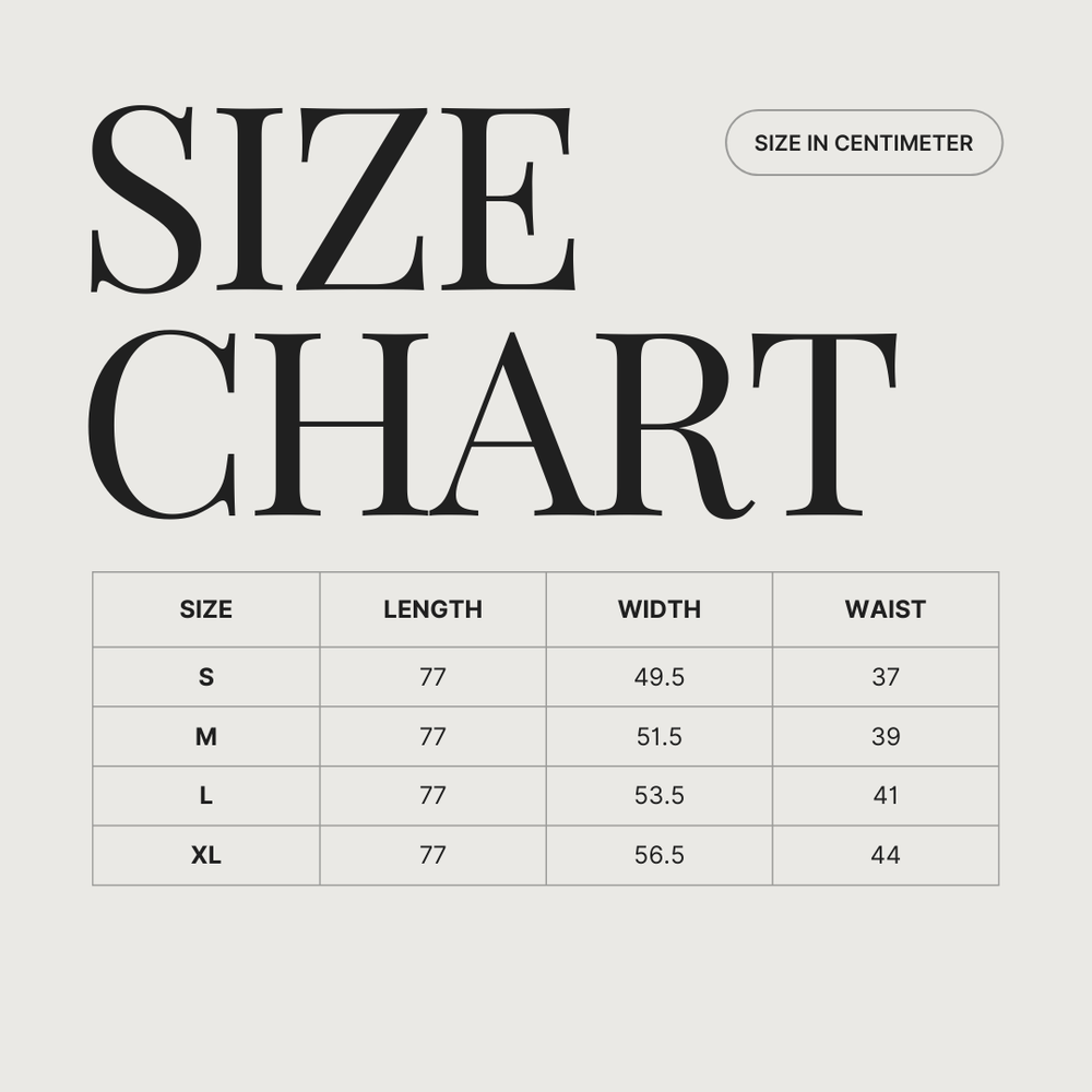 BRINE size guide