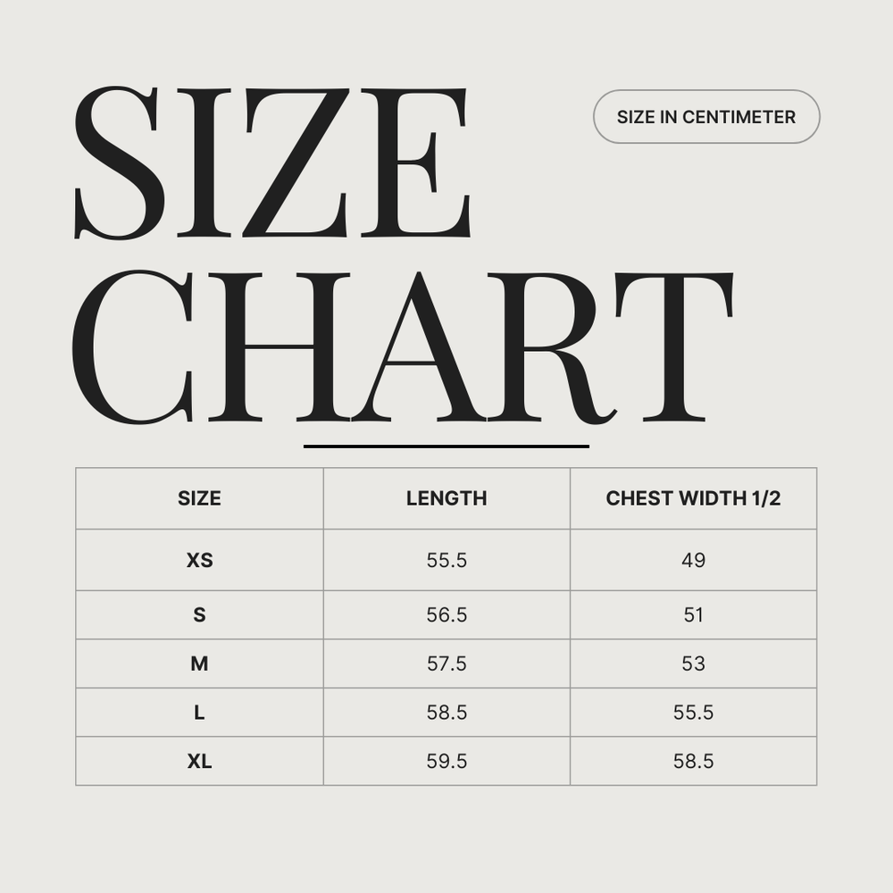 VEIL size guide